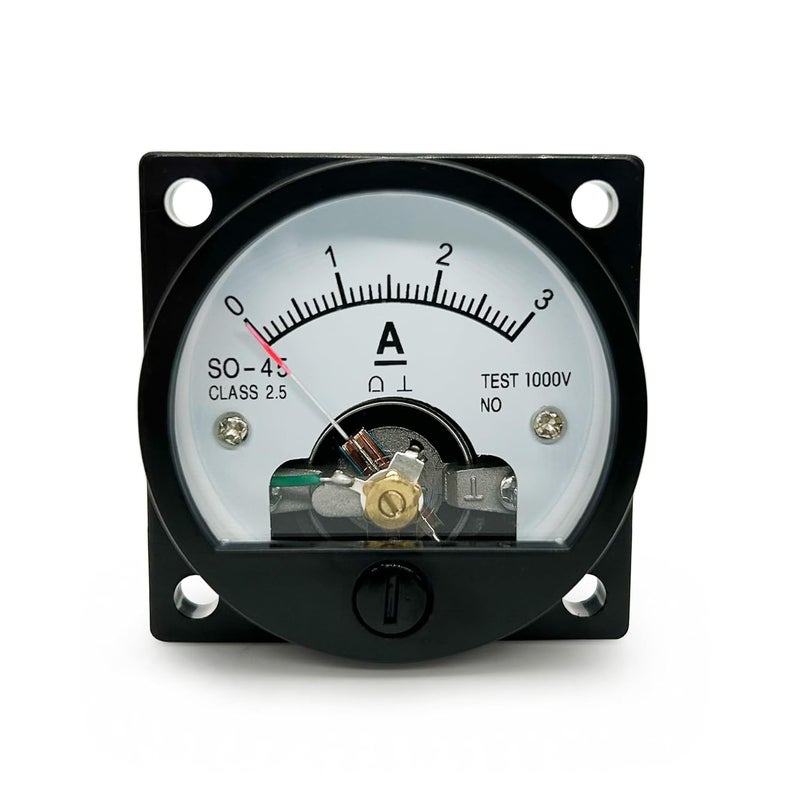 LEPEVNEY Analog Dial Panel Meter Voltmeter Gauge SO-45 DC 3A Round Current Measuring Ammeter - Image 1